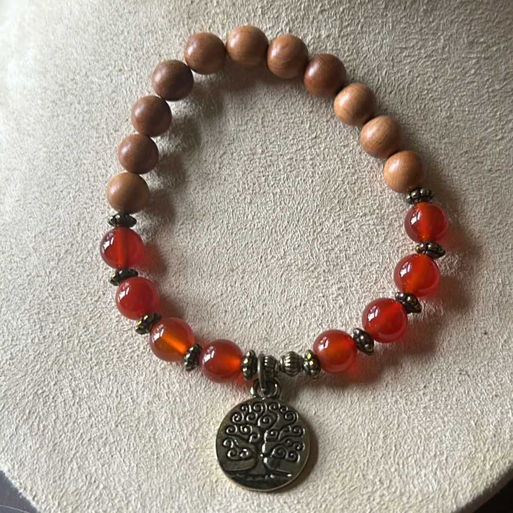 Yew Wood and Fire “Gratitude” Bracelet!